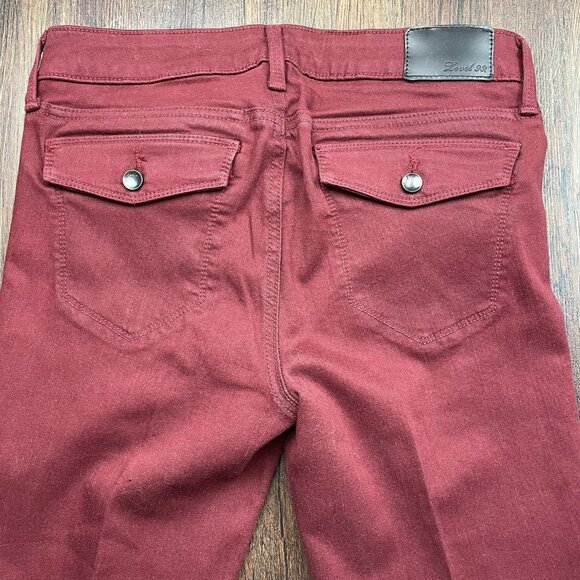 Level 99 Jeans Flare Boot Cut Retro Low Rise Red Color Sz 28 - Picture 4 of 11